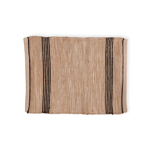 Jute Cotton Table Runner + Placemat Set in Oatmeal - Image 2